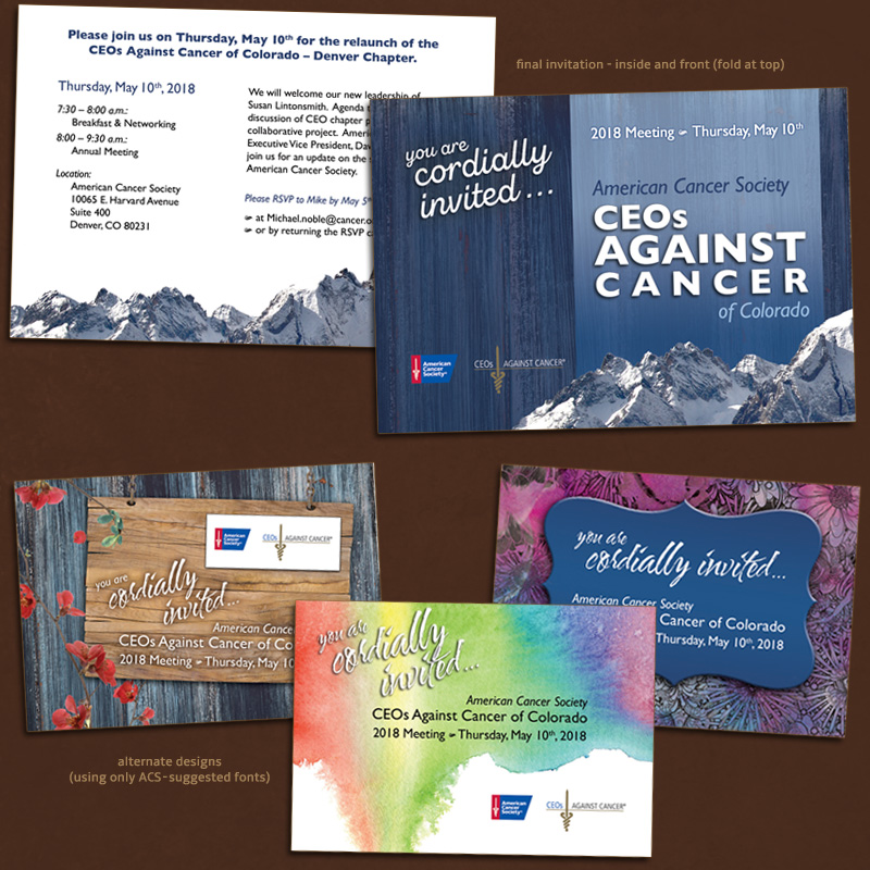 American Cancer Society meeting invitation.