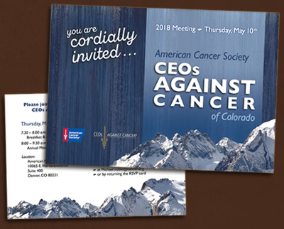 American Cancer Society meeting invitation.