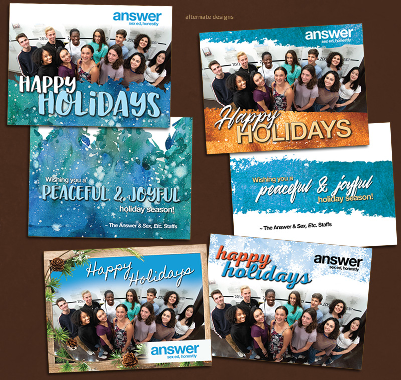 Answer 2019 holiday card.