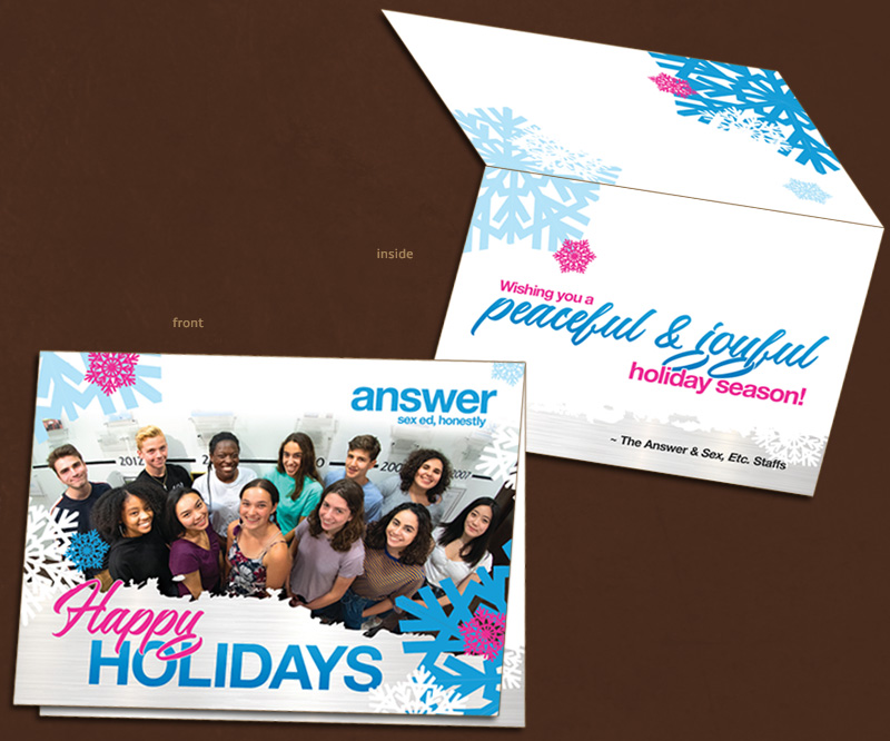 Answer 2019 holiday card.
