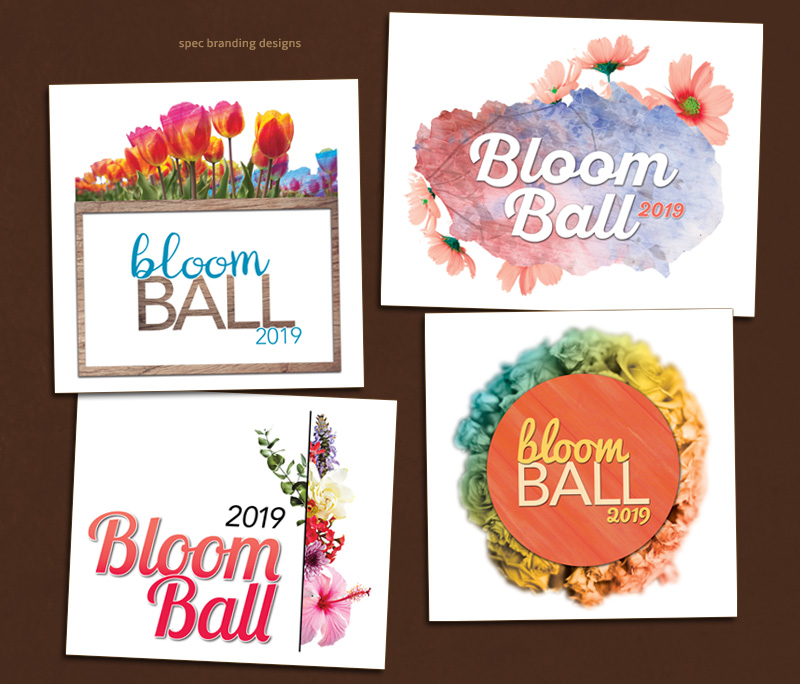 Bloom Ball event branding.