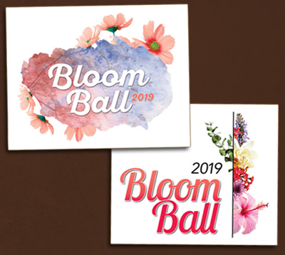 Bloom Ball event branding.
