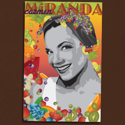Carmen Miranda poster illustration.