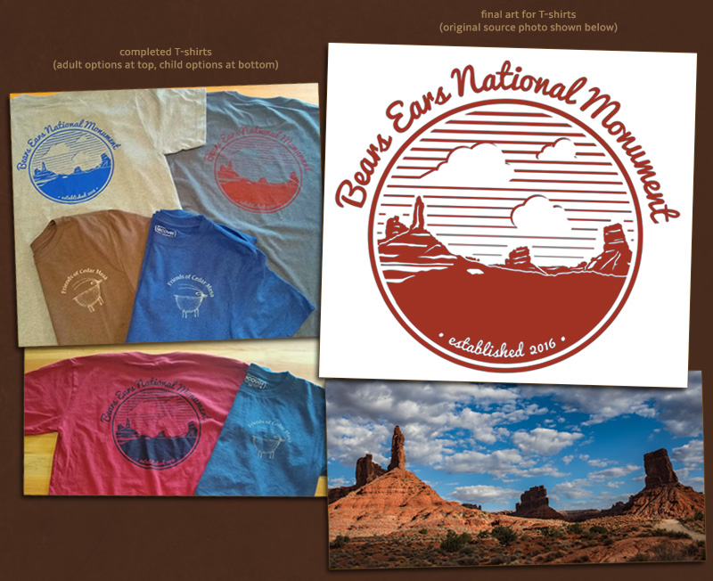 Friends of Cedar Mesa shirt design.