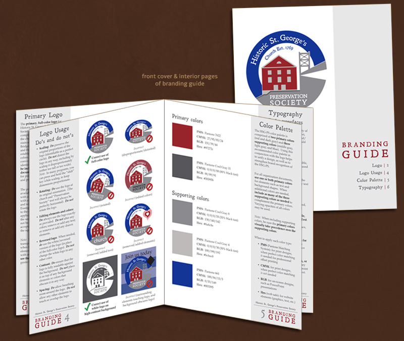 HSG Preservation Society branding guide.