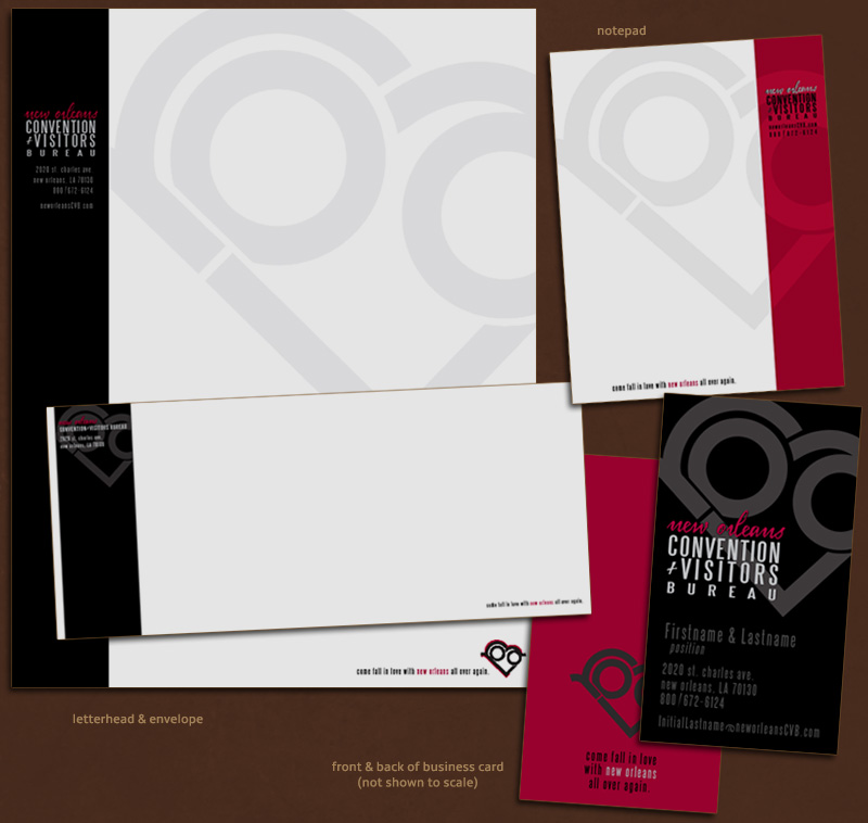 NOLA identity designs.
