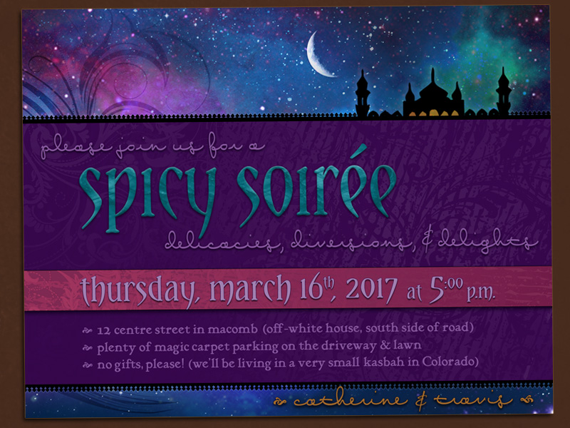 Spicy Soiree invitation.