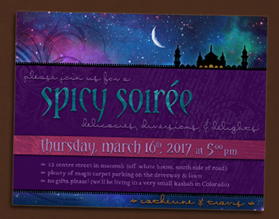 Spicy Soiree invitation.