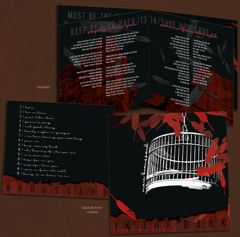 "Chasing Whispers" CD packaging.