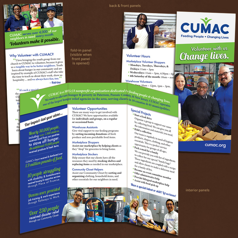 CUMAC volunteer brochure.