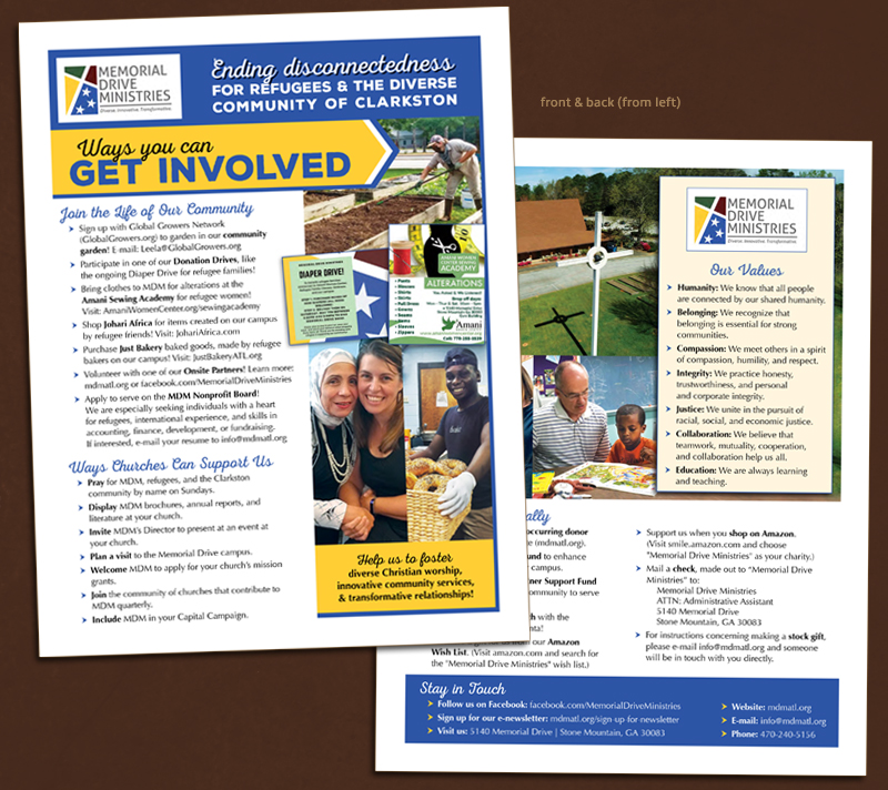 Memorial Drive Ministries info sheet.