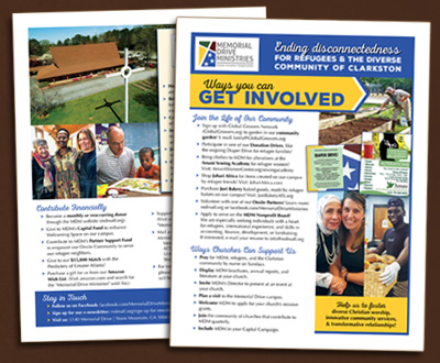 Memorial Drive Ministries info sheet.